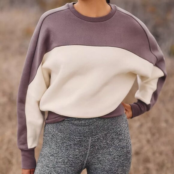 Beyond Yoga Tops - Beyond Yoga Women's Woodland Colorblock Line It Up Sweatshirt Size Medium